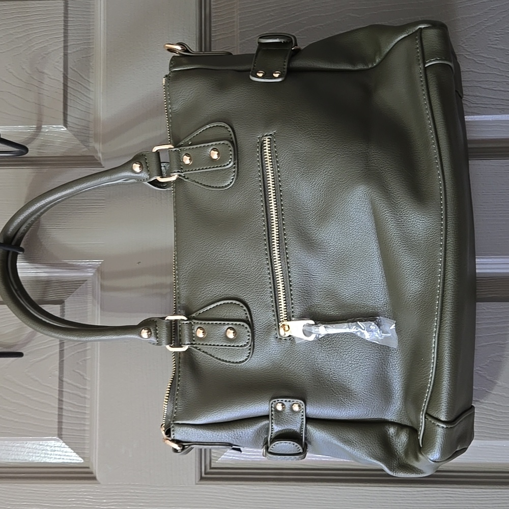 Elegant Dark Green Handbag - Picture 3 of 10